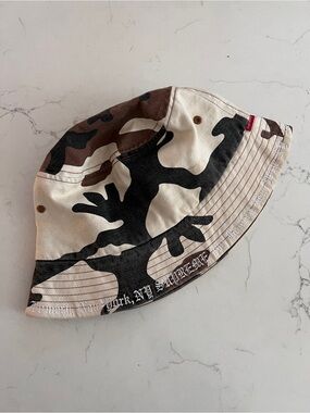 Supreme SS23 brown camo embroidered brim crusher size M/L